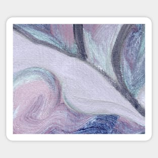 Blue Purple Violet Abstract Art Sticker